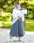 شومیز+دامن شلواری ست جدیدتابستانه
