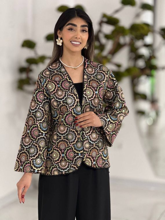 مانتو کراپ کتی هندی مروارید دوزی